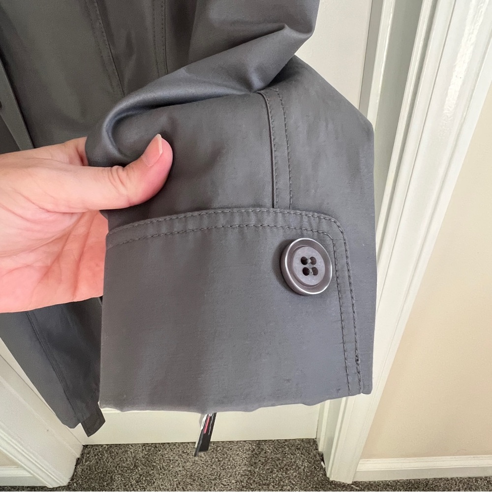NWT Gallery Woman hooded gray trench coat - Picture 9 of 15